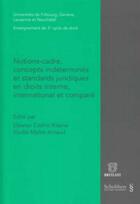 Couverture du livre « Notions-cadre, concepts indéterminés et standards juridiques en droits interne, international et comparé » de Cashin Ritaine E. aux éditions Schulthess