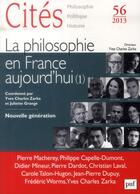 Couverture du livre « REVUE CITES t.56 ; la philosophie en France aujourd'hui » de Revue Cites aux éditions Puf