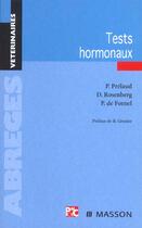 Couverture du livre « Tests hormonaux » de Prelaud/Rosenberg aux éditions Elsevier-masson