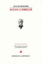Couverture du livre « OEUVRES COMPLETES » de Jean De Boschere aux éditions La Difference