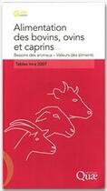 Couverture du livre « Alimentation Des Bovins Ovins Et Caprins » de R Jarrige aux éditions Inra