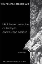 Couverture du livre « Mediations et construction de l'antiquite dans l'europe moderne » de Champy/Labrune aux éditions Pu Du Mirail