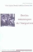 Couverture du livre « Destins romanesques de l'émigration » de  aux éditions Desjonqueres