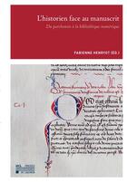 Couverture du livre « L'historien face au manuscrit » de Henryot aux éditions Presses Universitaires De Louvain