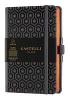 Couverture du livre « Carnet copper and gold poche quadrillé honeycomb copper » de  aux éditions Castelli Milano