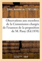 Couverture du livre « Quelques observations d'un delegue des colonies a mm. les membres de la commission » de Cools Amedee aux éditions Hachette Bnf