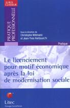 Couverture du livre « Le licenciement pour motif economique apres la loi de la modernisation sociale » de Heas Frank aux éditions Lexisnexis