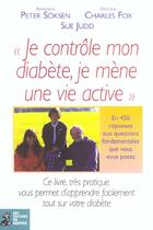 Couverture du livre « Je controle mon diabete je mene une vie active » de Judd/Sonksen/Fox aux éditions Dauphin