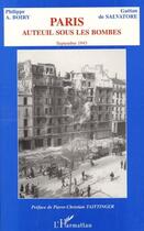 Couverture du livre « PARIS : AUTEUIL SOUS LES BOMBES - Septembre 1943 » de Boiry/De Salvatore aux éditions L'harmattan