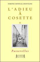 Couverture du livre « L'adieu à Cosette II » de Simone Bonnal aux éditions Jacques Andre