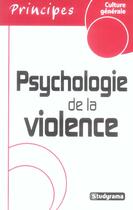 Couverture du livre « Psychologie de la violence » de  aux éditions Studyrama