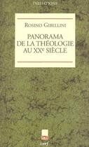 Couverture du livre « Panorama de la theologie au xxe siecle » de Gibellini Rosino aux éditions Cerf