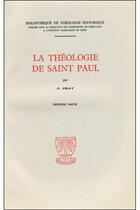 Couverture du livre « La théologie de Saint Paul » de Ferdinand Prat aux éditions Beauchesne