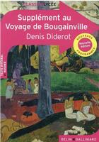 Couverture du livre « Supplement au voyage de Bougainville » de Denis Diderot aux éditions Belin Education