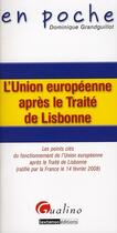 Couverture du livre « Le traité de Lisbonne en poche » de Grandguillot Dominiq aux éditions Gualino