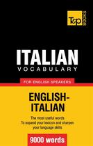 Couverture du livre « Italian vocabulary for english speakers : 9000 words » de Andrey Taranov aux éditions Books On Demand