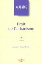 Couverture du livre « Droit De L'Urbanisme » de Jacqueline Morand-Deviller aux éditions Dalloz