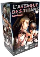 Couverture du livre « L'attaque des titans : coffret Intégrale vol.4 : Tomes 13 à 17 » de Hajime Isayama aux éditions Pika