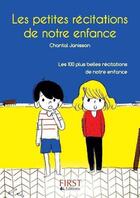 Couverture du livre « Les petites récitations de notre enfance » de Chantal Janisson aux éditions First