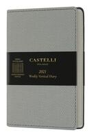 Couverture du livre « Agenda semainier vertical poche harris gris » de Castelli aux éditions Castelli Milano