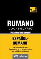 Couverture du livre « Vocabulario español-rumano - 5000 palabras más usadas » de Andrey Taranov aux éditions T&p Books