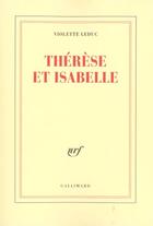 Couverture du livre « Therese et isabelle texte integral » de Violette Leduc aux éditions Gallimard