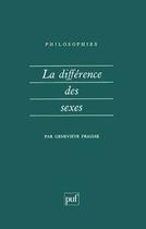 Couverture du livre « Difference des sexes n.65 (la) » de Genevieve Fraisse aux éditions Puf