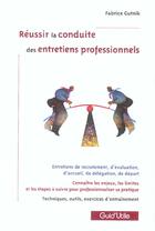 Couverture du livre « Réussir la conduite des entretiens professionnels » de Fabrice Gutnik aux éditions Vuibert