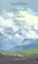 Couverture du livre « Christiane et goethe » de Damm Sigrid aux éditions Actes Sud