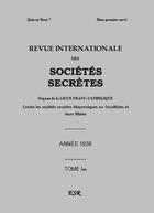 Couverture du livre « R.I.S.S. grise 1938 » de Ernest Jouin aux éditions Saint-remi