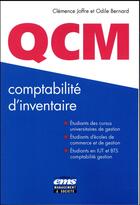 Couverture du livre « QCM : comptabilité d'inventaire » de Odile Bernard et Clemence Joffre aux éditions Ems