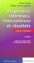 Couverture du livre « Diagnostics Infirmiers ; Interventions Et Resultats » de Annie Pascal et Frecon-Valentin aux éditions Elsevier-masson