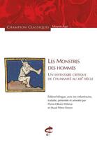 Couverture du livre « Les monstres des hommes - Un inventaire critique de l'humanité (XIIIe siècle) » de Maud Perez-Simon et Pierre-Olivier Dittmar aux éditions Honore Champion