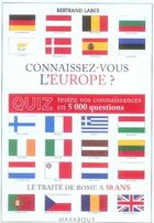 Couverture du livre « Connaissez-vous l'europe ? » de Bertrand Labes aux éditions Marabout