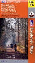 Couverture du livre « Wye Valley & forest of Dean ; Dyffryn Gwy a fforest y Ddena » de  aux éditions Ordnance Survey