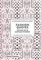 Couverture du livre « Fashion quotes » de Patrick Mauries aux éditions Thames & Hudson