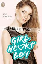 Couverture du livre « Girl heart boy t.3 ; three's a crowd » de Ali Cronin aux éditions J'ai Lu