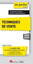 Couverture du livre « Techniques de vente (édition 2018/2019) » de Fabrice Castier aux éditions Gualino