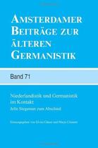 Couverture du livre « Niederlandistik und germanistik im kontakt » de Elvira Glaser aux éditions Rodopi