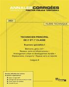 Couverture du livre « Technicien principal de 1re et 2e classe ; examens spécialité I » de Centre Interdepartemental De Gestion De La Petite Couronne De La Region Ile-De-France aux éditions Documentation Francaise