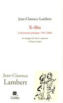 Couverture du livre « X-alta » de Lambert Jc aux éditions Galilee