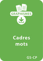 Couverture du livre « Jeux graphiques autour des lettres GS/CP - Cadres mots » de Solange Sanchis aux éditions Retz