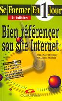 Couverture du livre « Se Former En 1 Jour Un Site Bien Reference Sde D » de Herellier/Wolosin aux éditions Campuspress