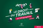 Couverture du livre « Le droit du travail en infographies pratiques (édition 2025) » de Loic Lewandowski et Sofiane Coly et Florence Vasseur aux éditions Revue Fiduciaire