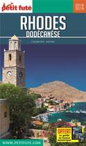 Couverture du livre « GUIDE PETIT FUTE ; COUNTRY GUIDE T.2018 ; Rhodes, Dodécanèse » de  aux éditions Le Petit Fute