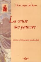 Couverture du livre « La cause des pauvres » de Domingo De Soto aux éditions Dalloz