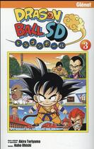 Couverture du livre « Dragon Ball SD Tome 3 : à l'assaut de l'armée du Red Ribon ! » de Akira Toriyama et Naho Ohishi aux éditions Glenat