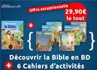 Couverture du livre « Bible en BD ; pack 6 cahiers d'activité ; livre découvrir la Bible en BD » de  aux éditions Emmanuel