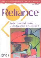 Couverture du livre « École, comment passer de l'intégration à l'inclusion » de  aux éditions Eres