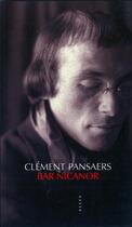 Couverture du livre « Bar nicanor » de Clement Pansaers aux éditions Allia